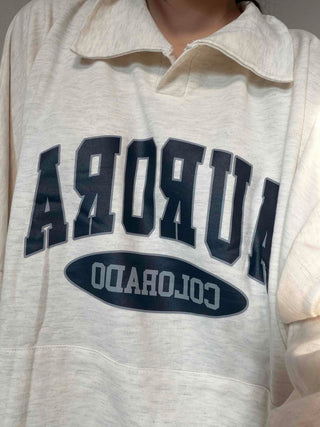 Vintage Lettering Loose Fit Oversized Sweatshirt