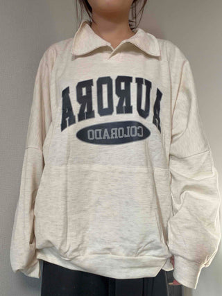 Vintage Lettering Loose Fit Oversized Sweatshirt