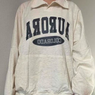Vintage Lettering Loose Fit Oversized Sweatshirt