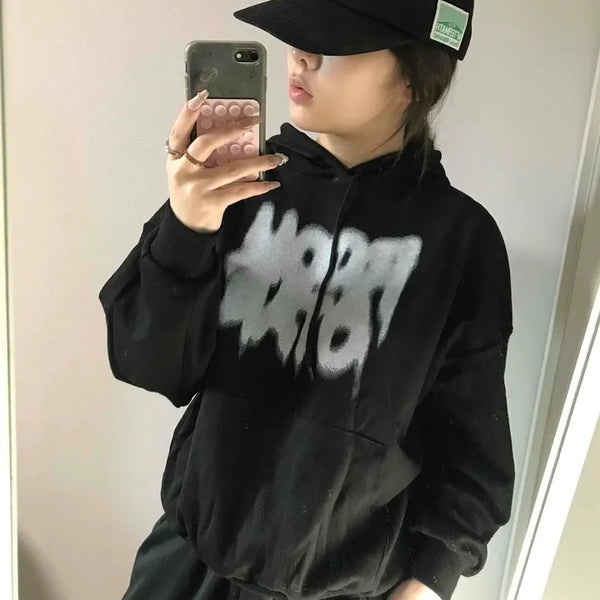 Graffiti Lettering Oversized Hoodie