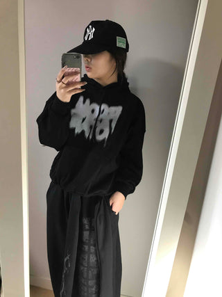 Graffiti Lettering Oversized Hoodie