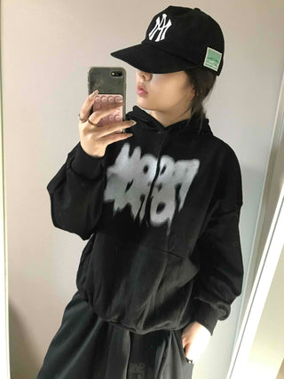 Graffiti Lettering Oversized Hoodie