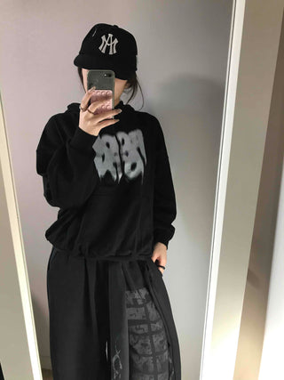 Graffiti Lettering Oversized Hoodie