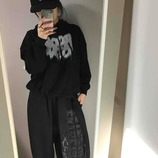 Graffiti Lettering Oversized Hoodie