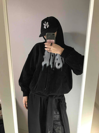 Graffiti Lettering Oversized Hoodie