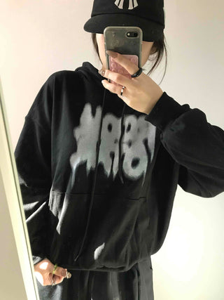 Graffiti Lettering Oversized Hoodie