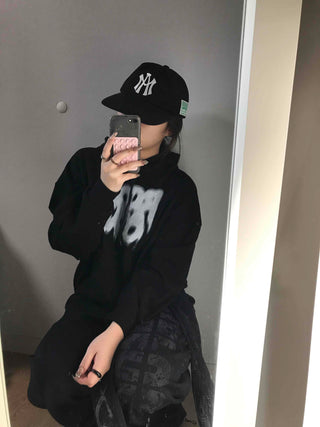 Graffiti Lettering Oversized Hoodie
