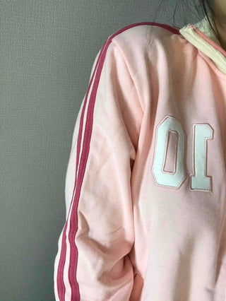 Sporty color-blocked diagonal line zip-up
