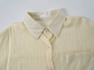 Sunka Basic See-through Shirt