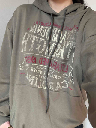 Vintage Lettering Oversized Hoodie
