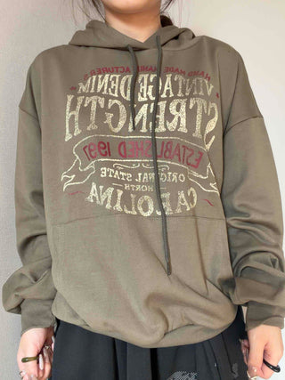 Vintage Lettering Oversized Hoodie