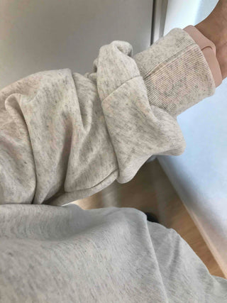 Collared Layered Oversized Loose Fit Sweatshirt