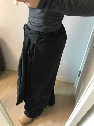 Side Lettering Elastic Waist Loose Fit Jogger Pants