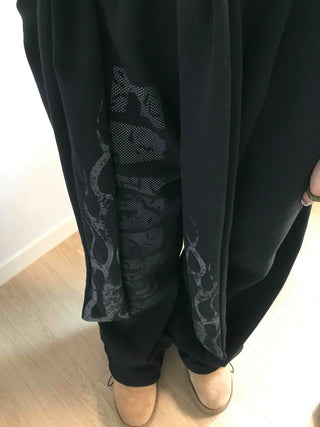 Side Lettering Elastic Waist Loose Fit Jogger Pants