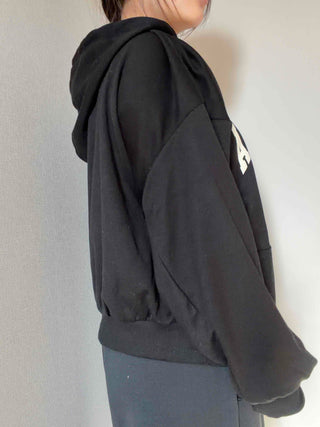 University Lettering Oversized Fleece-Lined Hoodie