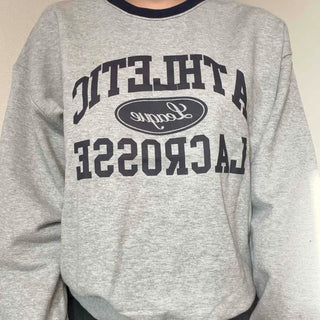 Vintage Athletic Lettering Loose Fit Sweatshirt