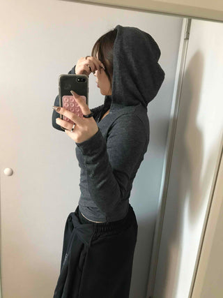 Chic Cooling Zipper Pocket Tapered Hoodie