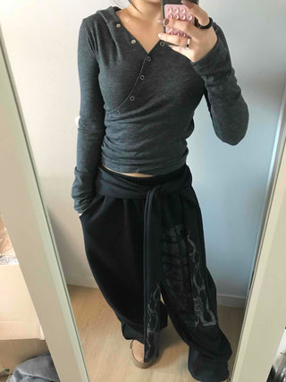 Chic Cooling Zipper Pocket Tapered Hoodie