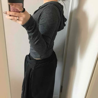 Chic Cooling Zipper Pocket Tapered Hoodie