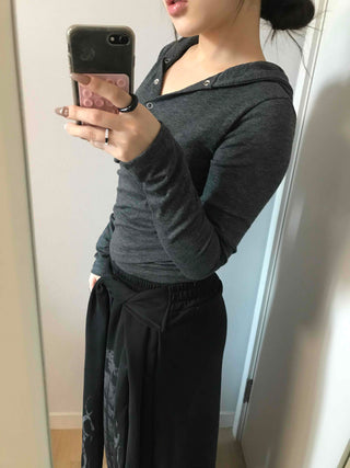 Chic Cooling Zipper Pocket Tapered Hoodie