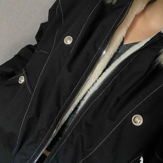 Heavy Heather Long Balloon Fit Fur Padded Jacket