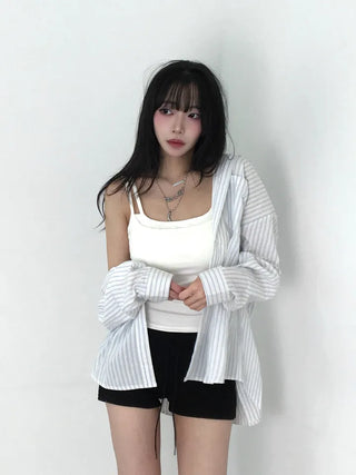 Zoku layered inner tank top with built-in cap