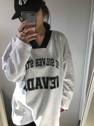 Sporty Lettering V-Neck Hooded Mini Dress