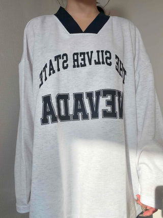 Sporty Lettering V-Neck Hooded Mini Dress