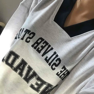 Sporty Lettering V-Neck Hooded Mini Dress
