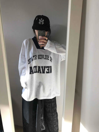Sporty Lettering V-Neck Hooded Mini Dress