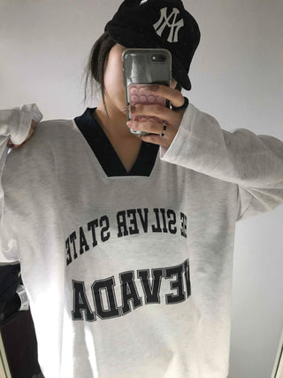 Sporty Lettering V-Neck Hooded Mini Dress