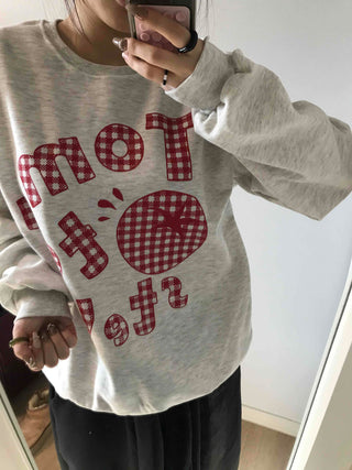Vintage American Embroidered Patch Loose Fit Sweatshirt