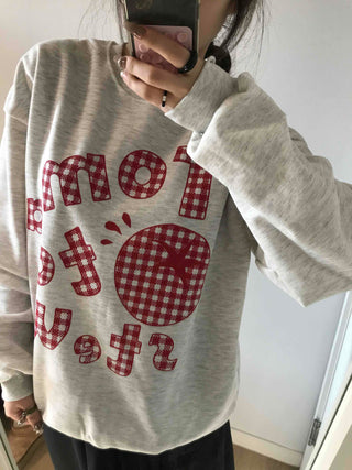 Vintage American Embroidered Patch Loose Fit Sweatshirt