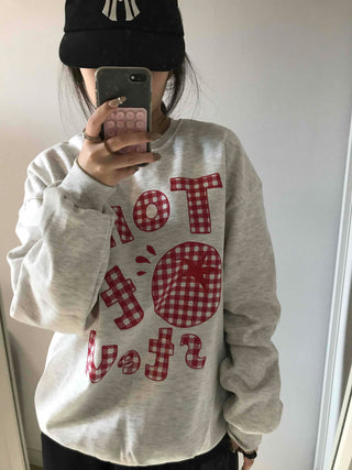 Vintage American Embroidered Patch Loose Fit Sweatshirt