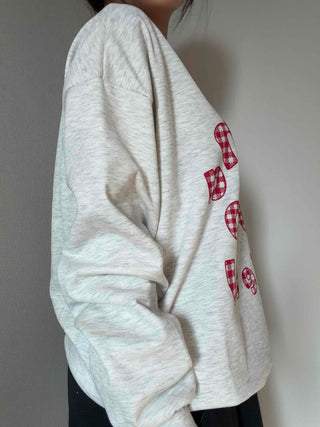 Vintage American Embroidered Patch Loose Fit Sweatshirt