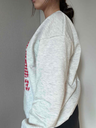Vintage American Embroidered Patch Loose Fit Sweatshirt