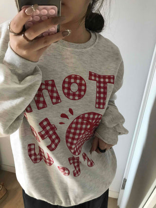 Vintage American Embroidered Patch Loose Fit Sweatshirt
