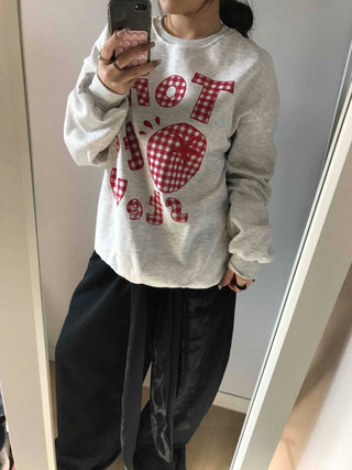 Vintage American Embroidered Patch Loose Fit Sweatshirt