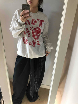 Vintage American Embroidered Patch Loose Fit Sweatshirt