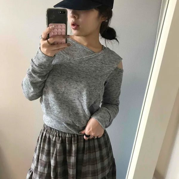 Classic Tartan Check Pleated Elastic Waist Long Skirt