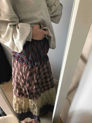 Sugar Glam High-Waisted Gathered Balloon Long Skirt