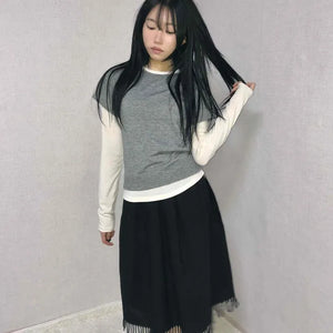 Modern Combination Raglan Baseball Long Sleeve T-shirt