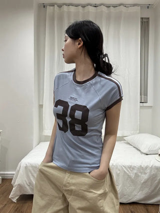 Kobe  Block Crop Short Sleeve T-shirt