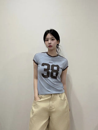 Kobe  Block Crop Short Sleeve T-shirt