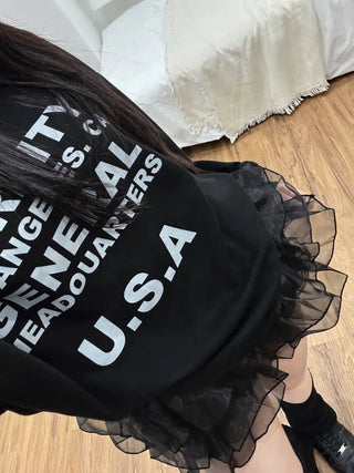 Kuna USA Lettering Oversized Sweatshirt