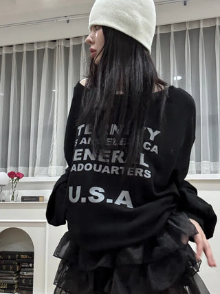 Kuna USA Lettering Oversized Sweatshirt