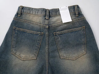 Pino Vintage Washed Damaged Wide Pants