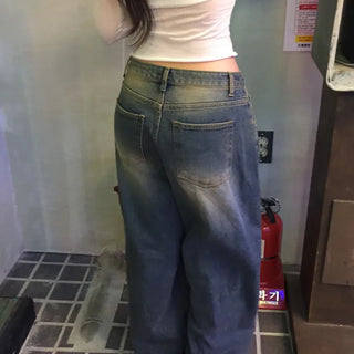 Pino Vintage Washed Damaged Wide Pants