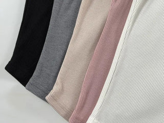 Femo Ribbed Sleeveless Top with Rounded Hem