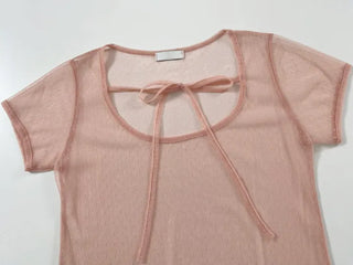 Genie Mesh Dot Layer Short Sleeve T-shirt